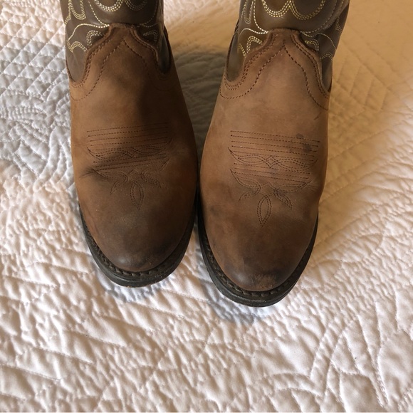 Laredo Ladies Kadi Distressed Brown Cowboy Boots, 6.5 - Picture 3 of 7